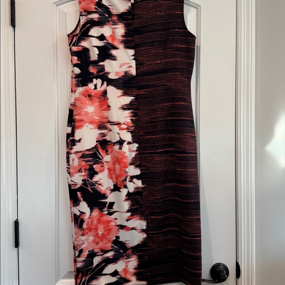 🟣 MAYA BROOKE SLEEVELESS FLORAL DRESS SIZE 8 - Picture 7 of 7